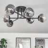 Chehalis Ceiling Light - glass 10 cm clear, Smoke-coloured, 6-light sources