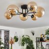 Chehalis Ceiling Light - glass 12 cm, 15 cm Amber, 6-light sources