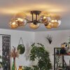 Chehalis Ceiling Light - glass 12 cm, 15 cm Amber, 6-light sources