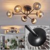 Chehalis Ceiling Light - glass 10 cm Smoke-coloured, 6-light sources