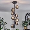 Chehalis Ceiling Light - glass 10 cm clear, Smoke-coloured, 8-light sources