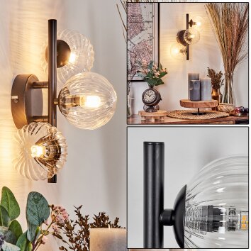 Chehalis Wall Light - glass 10 cm clear, 3-light sources