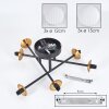 Chehalis Ceiling Light - glass 12 cm, 15 cm gold, black, 6-light sources