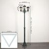 Loria Lamp Post green, black, 3-light sources