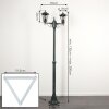 Loria Lamp Post green, black, 2-light sources