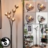 Bernado Floor Lamp - glass 10 cm clear, Smoke-coloured, 6-light sources