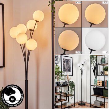 Bernado Floor Lamp - glass 12 cm white, 6-light sources