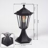 Loria pedestal light black, 1-light source