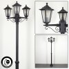 Loria Lamp Post black, 3-light sources