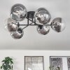 Chehalis Ceiling Light - glass 15 cm clear, Smoke-coloured, 6-light sources