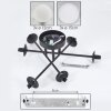 Chehalis Ceiling Light - glass 12 cm, 15 cm white, 6-light sources