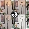 Bernado Floor Lamp - glass 10 cm clear, Smoke-coloured, 3-light sources