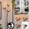 Bernado Floor Lamp - glass 12 cm clear, Smoke-coloured, 3-light sources