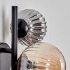 Chehalis Wall Light - glass 10 cm, 12 cm Amber, clear, Smoke-coloured, 3-light sources