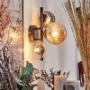 Chehalis Wall Light - glass 10 cm, 12 cm Amber, clear, Smoke-coloured, 3-light sources