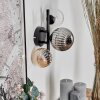 Chehalis Wall Light - glass 10 cm, 12 cm Amber, clear, Smoke-coloured, 3-light sources