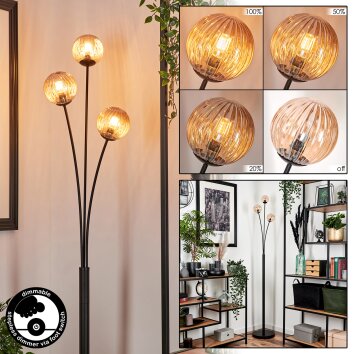 Bernado Floor Lamp - glass 10 cm Amber, 3-light sources