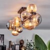 Chehalis Ceiling Light - glass 10 cm, 12 cm, 15 cm Amber, Smoke-coloured, 10-light sources