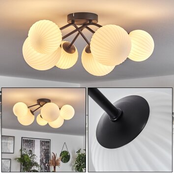 Chehalis Ceiling Light - glass 12 cm, 15 cm white, 6-light sources