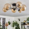 Chehalis Ceiling Light - glass 12 cm, 15 cm Amber, 6-light sources