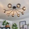 Chehalis Ceiling Light - glass 12 cm gold, black, 8-light sources