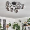 Chehalis Ceiling Light - glass 12 cm, 15 cm clear, Smoke-coloured, 6-light sources