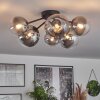 Chehalis Ceiling Light - glass 12 cm, 15 cm clear, Smoke-coloured, 6-light sources