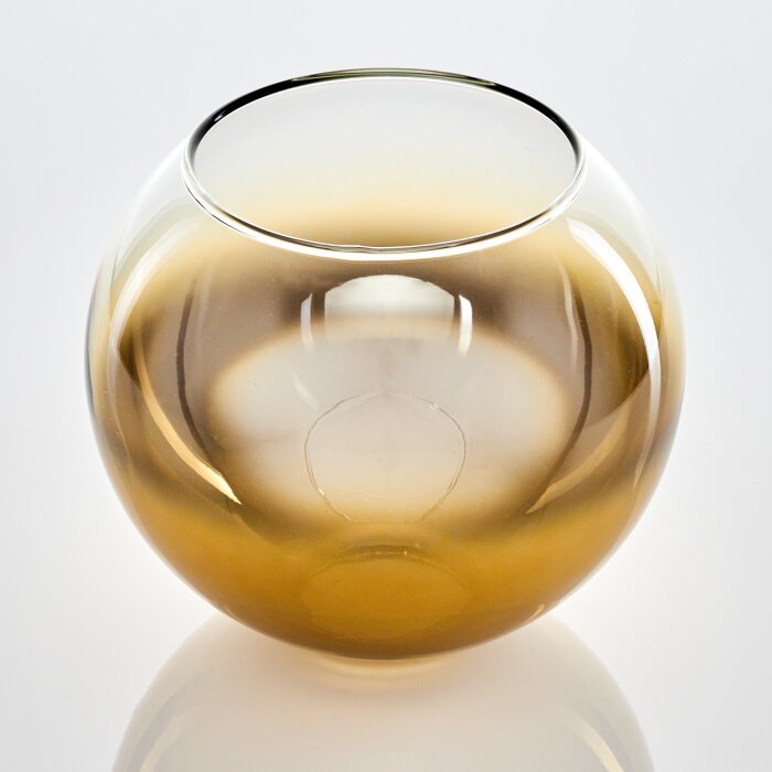 Lamp shade made of glass Koyoto replacement glass 15 cm gold, clear