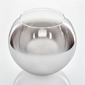 Koyoto replacement glass 25 cm chrome, clear, Smoke-coloured