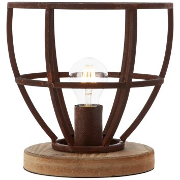 Brilliant Matrix Table Lamp rust-coloured, 1-light source