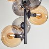 Gastor Ceiling Light - glass 15 cm Amber, Smoke-coloured, 8-light sources
