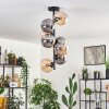 Gastor Ceiling Light - glass 15 cm Amber, Smoke-coloured, 8-light sources