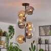 Gastor Ceiling Light - glass 15 cm Amber, clear, Smoke-coloured, 8-light sources