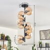Gastor Ceiling Light - glass 15 cm Amber, clear, 8-light sources
