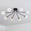 Chehalis Ceiling Light - glass 10 cm gold, black, 8-light sources