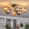 Chehalis Ceiling Light - glass 15 cm Amber, Smoke-coloured, 6-light sources