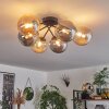 Chehalis Ceiling Light - glass 15 cm Amber, Smoke-coloured, 6-light sources