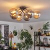 Chehalis Ceiling Light - glass 15 cm Amber, Smoke-coloured, 6-light sources