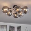 Chehalis Ceiling Light - glass 15 cm clear, Smoke-coloured, 6-light sources