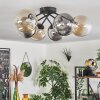 Chehalis Ceiling Light - glass 15 cm Amber, clear, Smoke-coloured, 6-light sources