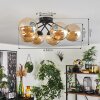 Chehalis Ceiling Light - glass 15 cm Amber, 6-light sources