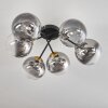 Chehalis Ceiling Light - glass 15 cm gold, black, 6-light sources