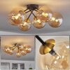 Chehalis Ceiling Light - glass 15 cm gold, black, 6-light sources