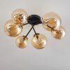 Chehalis Ceiling Light - glass 12 cm, 15 cm gold, black, 6-light sources