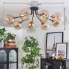 Chehalis Ceiling Light - glass 15 cm gold, black, 8-light sources