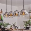 Ripoll Pendant Light - glass 30 cm chrome, clear, 4-light sources
