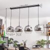 Ripoll Pendant Light - glass 30 cm chrome, clear, 4-light sources