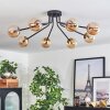 Chehalis Ceiling Light - glass 10 cm gold, black, 8-light sources