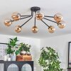 Chehalis Ceiling Light - glass 10 cm gold, black, 8-light sources