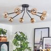 Chehalis Ceiling Light - glass 10 cm gold, black, 8-light sources